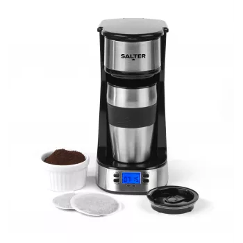 Salter EK2732FVDE Digital Coffee Maker - 1,5 l, 12 Tassen, Schwarz und Silber