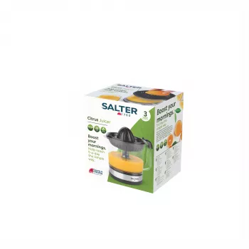Salter EK5025FVDE Elektrische Zitruspresse, 60 W, 1,2 L, Schwarz/Silber