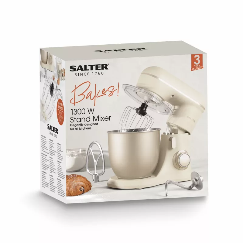 Salter EK5511SBOFVDE Bakes Stand Mixer 1000W 5L Schwarz