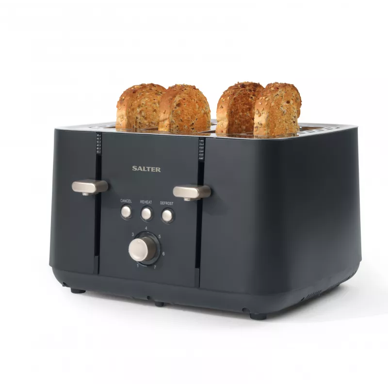 Salter EK5565BGRYFVDE Marino 4-Slice Toaster - Grau Edelstahl
