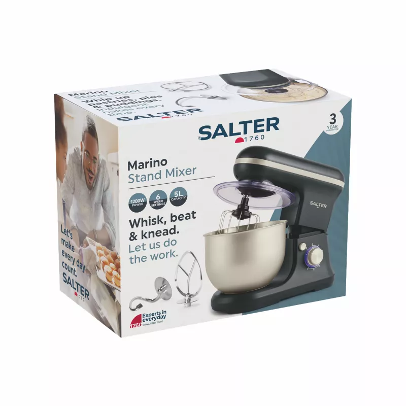 Salter EK5620BGRYFVDE Marino Standmixer 1000W 5L Grau