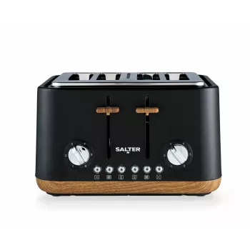 Salter EK5823BLKVDE Toronto 4-Slice Toaster - Black Stainless Steel