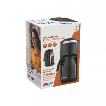 Salter EK6664VDE ThermoBrew Filterkaffeemaschine 1,25L 900W Schwarz/Edelstahl