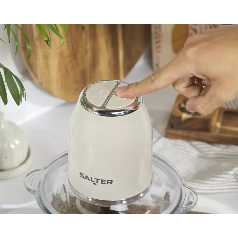 Salter EK6686CRMVDE Retro Food Chopper 200W 0,5L Cream