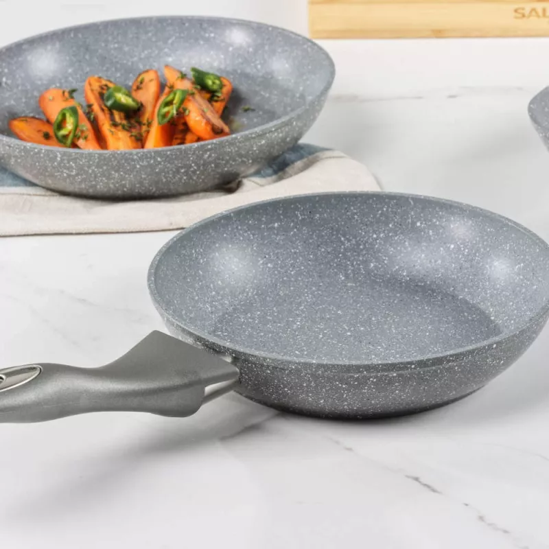 Salter Marblestone 20 cm Bratpfanne, Grau - Geschmiedete Aluminium-Antihaft-Pfanne