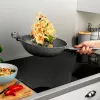 Salter Marblestone Wok 28cm Grau - Geschmiedetes Aluminium, antihaftbeschichtet, induktionsgeeignet