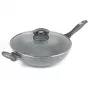 Salter Marblestone Wok 28cm Grau - Geschmiedetes Aluminium, antihaftbeschichtet, induktionsgeeignet