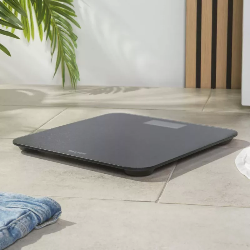 Salter SA00600BCFEU12 Brushed Finish Electronic Scale - Schwarz, 5 kg Digitale Küchenwaage