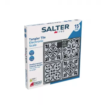 Salter SA00702TCFEU12 Tanger Tile Elektronische Küchenwaage, 5 kg / 1 g, mehrfarbig