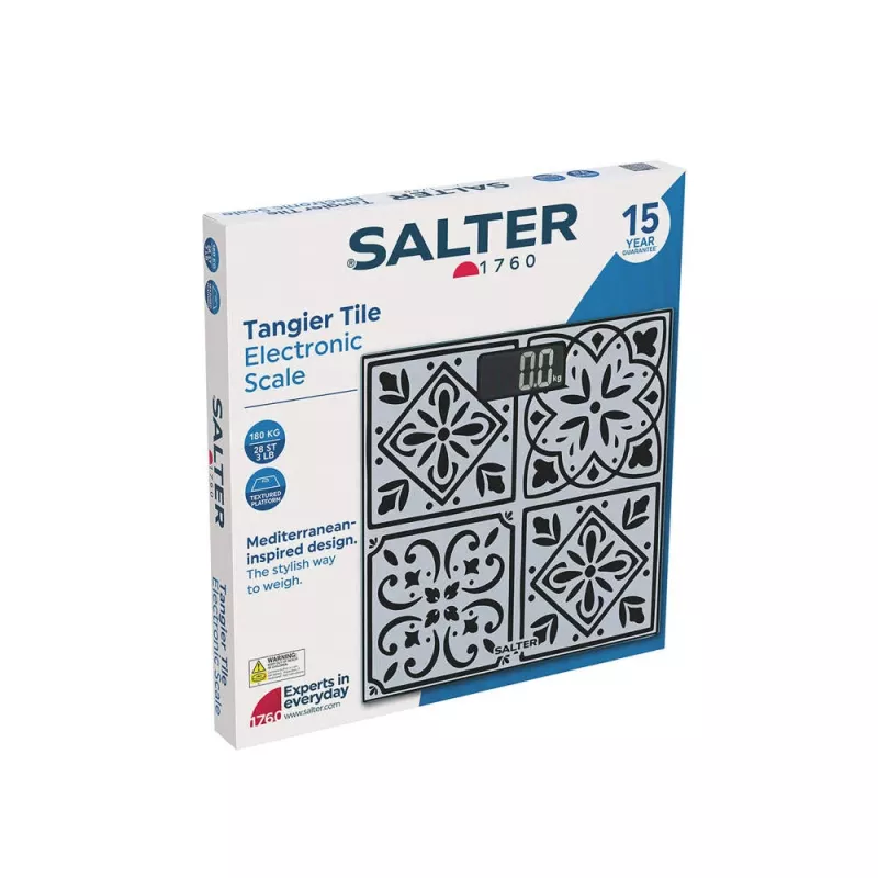 Salter SA00702TCFEU12 Tanger Tile Elektronische Küchenwaage, 5 kg / 1 g, mehrfarbig