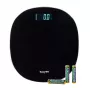 Salter SA00709BFEU12 Runde elektronische Personenwaage, Schwarz, 180 kg Kapazität, gehärtetes Glas