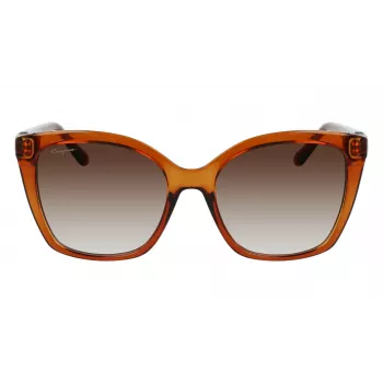 Salvatore Ferragamo SF1026S-261 Damen Cat-Eye-Sonnenbrille Havana Braun Verlauf 54mm