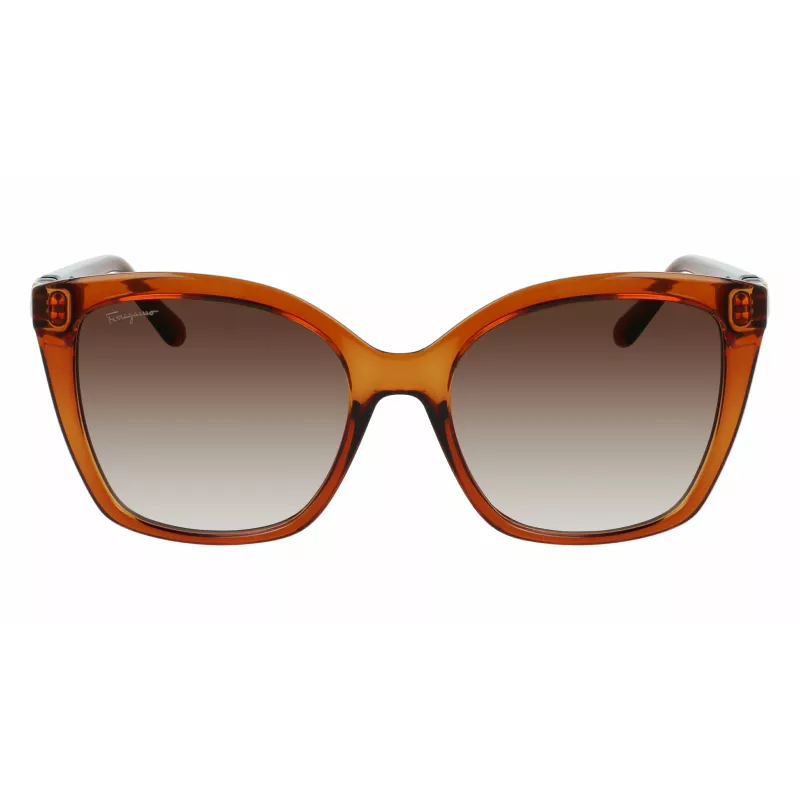 Salvatore Ferragamo SF1026S-261 Damen Cat-Eye-Sonnenbrille Havana Braun Verlauf 54mm