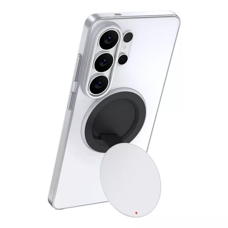 Samsung by Hochuen 360° Magnetischer Desktop-Ständer für Smartphones & Tablets – Silber, Universal, Klappbar, Aluminium mit N52-Magneten