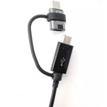 Samsung EP-DG950DBE Combo microUSB-Datenkabel mit USB-C-Adapter 1,4 m Schwarz (Bulk)