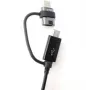 Samsung EP-DG950DBE Combo microUSB-Datenkabel mit USB-C-Adapter 1,4 m Schwarz (Bulk)