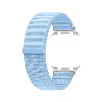 Samsung Fabric Band (S/M) Blau für Galaxy Watch8 & Watch9 – Gewebtes Smartwatch-Armband, 20 mm Stegbreite, Klettverschluss
