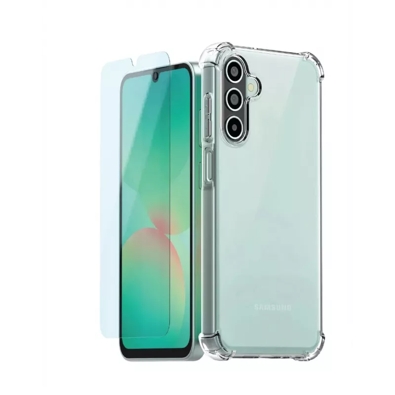 Samsung Galaxy A34 5G Case und Displayschutzfolie Bundle - Transparent