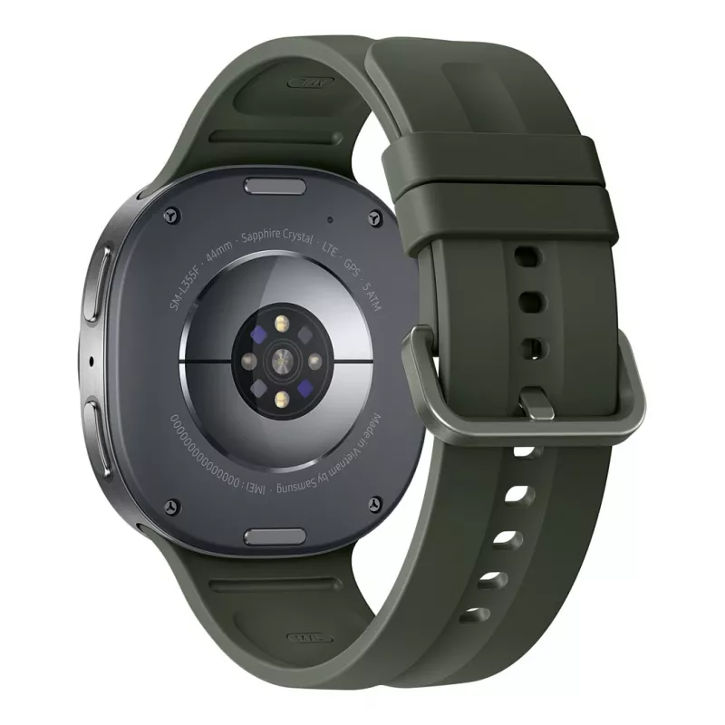 Samsung Galaxy Watch9 LTE 44 mm Silver Smartwatch mit Olive Sport Band M/L