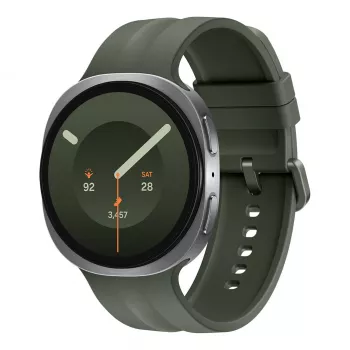 Samsung Galaxy Watch9 LTE 44 mm Silver Smartwatch mit Olive Sport Band M/L