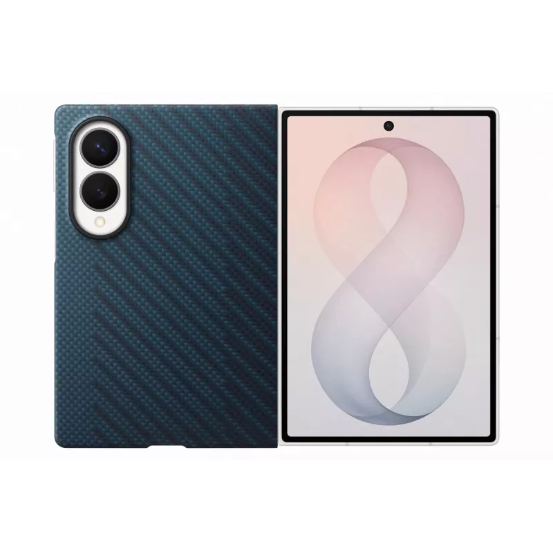 Samsung Galaxy Z Fold5 Carbon Magnet Standhülle - Marineblau (EF-KF971SNEGWW)