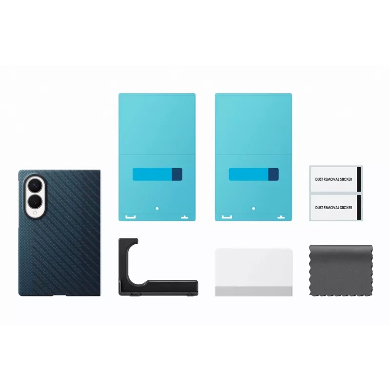 Samsung Galaxy Z Fold5 Carbon Magnet Standhülle - Marineblau (EF-KF971SNEGWW)
