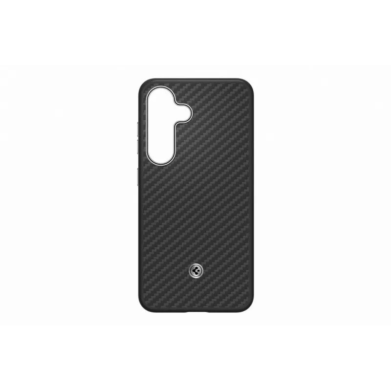 Samsung GP-FPS931PGABW Enzo Aramid Case für Samsung Galaxy S25, Schwarz Silber