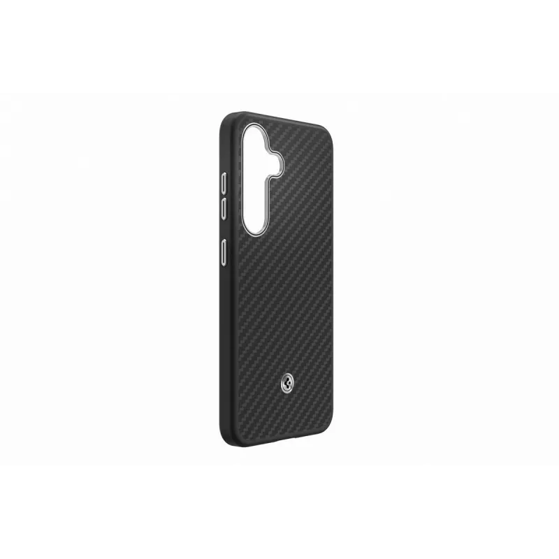 Samsung GP-FPS931PGABW Enzo Aramid Case für Samsung Galaxy S25, Schwarz Silber