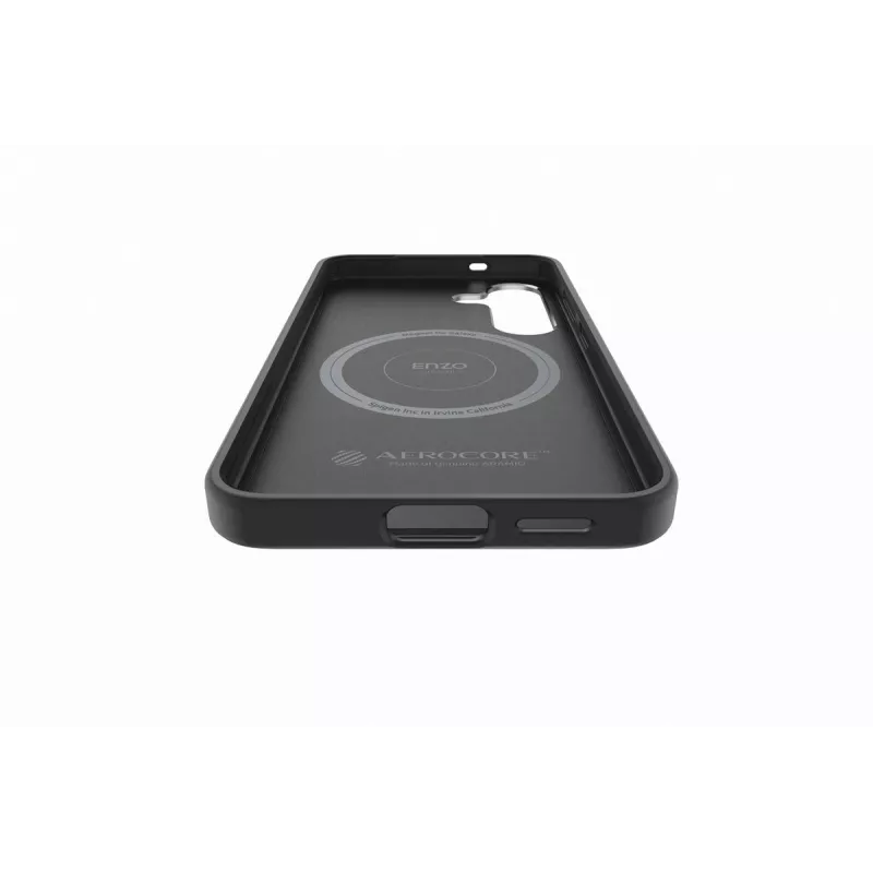 Samsung GP-FPS936PGABW Enzo Aramid Case für Galaxy S25 Plus, Schwarz Silber