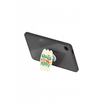 SAMSUNG GP-FPX115AMBGW Tab A9 Hybrid Edge Cover mit Fingerhalterung Transparent, Grün