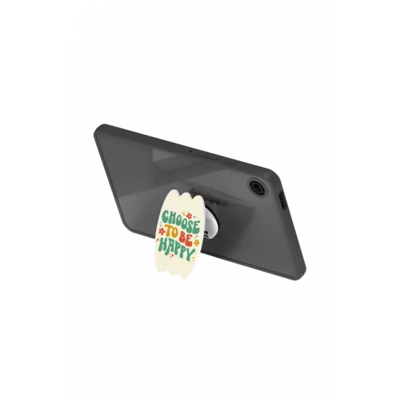 SAMSUNG GP-FPX115AMBGW Tab A9 Hybrid Edge Cover mit Fingerhalterung Transparent, Grün
