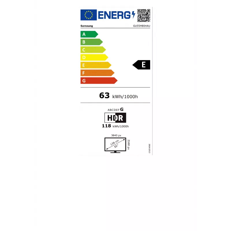 Samsung GU55M80HAUXZG 55 Zoll 4K Ultra HD QLED Smart TV (2024) - 3840 x 2160, 100Hz, Tizen OS, Direct Full Array, Quantum HDR 1500