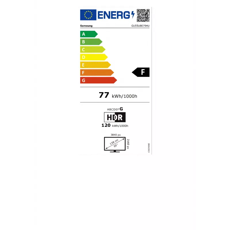 Samsung GU55U8079HUXZG 55-Zoll 4K Ultra HD Smart LED TV mit Tizen OS, HDR, 3x HDMI, Wi-Fi, Bluetooth, VESA 200x200 mm