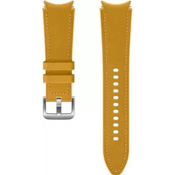 Samsung Hybrid Leather Armband für Galaxy Watch4, Watch5, Watch6 (20 mm, M/L, Senfgelb)