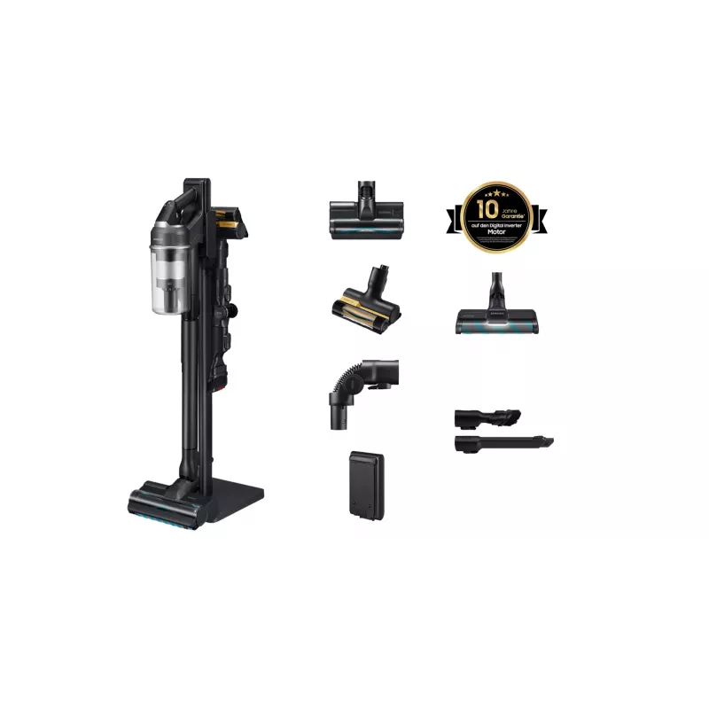 Samsung Jet 95S CompleteClean Akku-Staubsauger – VS70H28HFC/WD, Satingrau, 210 AW, 60 Min. Laufzeit, Lithium-Ionen