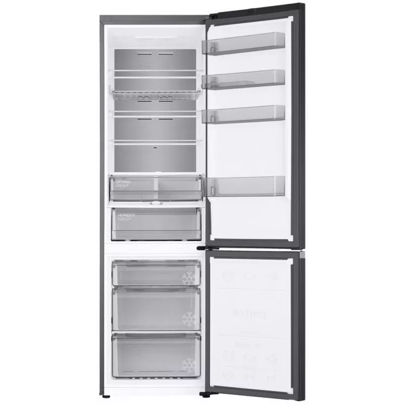 Samsung RB38C705CB1/EF 390L Total No Frost Kühl-Gefrierkombination mit SpaceMax™-Technologie, Digital-Inverter-Kompressor, Energieklasse C, Glam Black