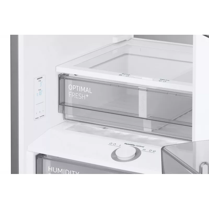 Samsung RB38C7B6BS9/EF Kühl-Gefrierkombination mit Gefrierteil unten, 390L Gesamtvolumen, No Frost, Digital Inverter Kompressor, Edelstahl-Look, Wi-Fi SmartThings