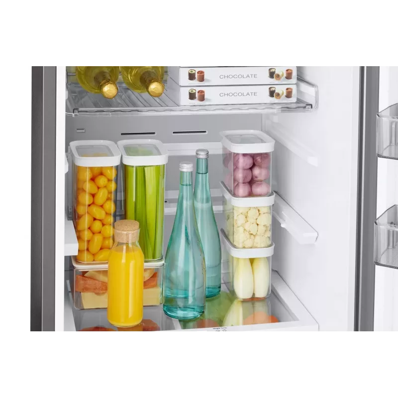 Samsung RB38C7B6BS9/EF Kühl-Gefrierkombination mit Gefrierteil unten, 390L Gesamtvolumen, No Frost, Digital Inverter Kompressor, Edelstahl-Look, Wi-Fi SmartThings