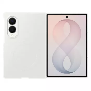 Samsung Silicone Magnet Case für Galaxy Z Fold 8 - Weiß (MagSafe-kompatibel)
