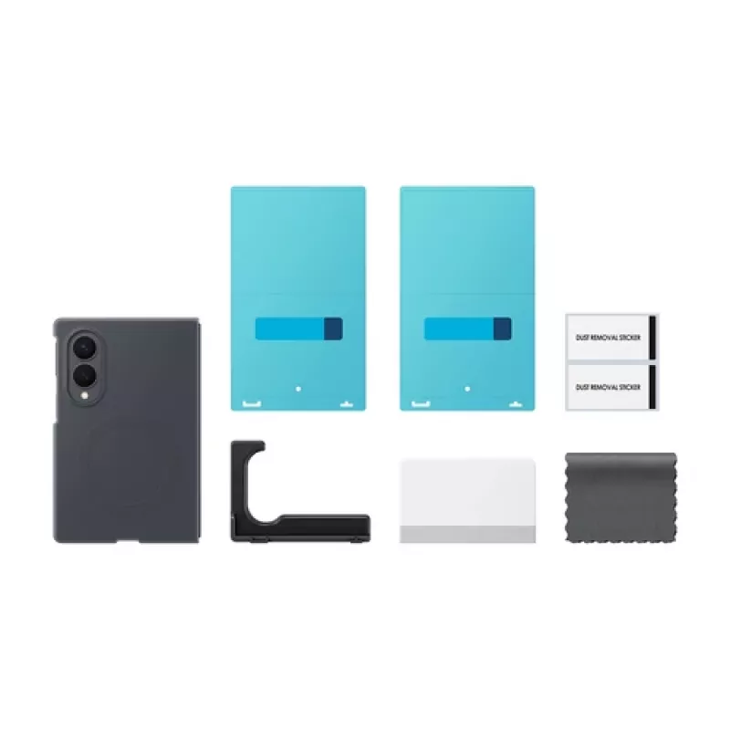 Samsung Silicone Magnet Case for Galaxy Z Fold5, Schwarz
