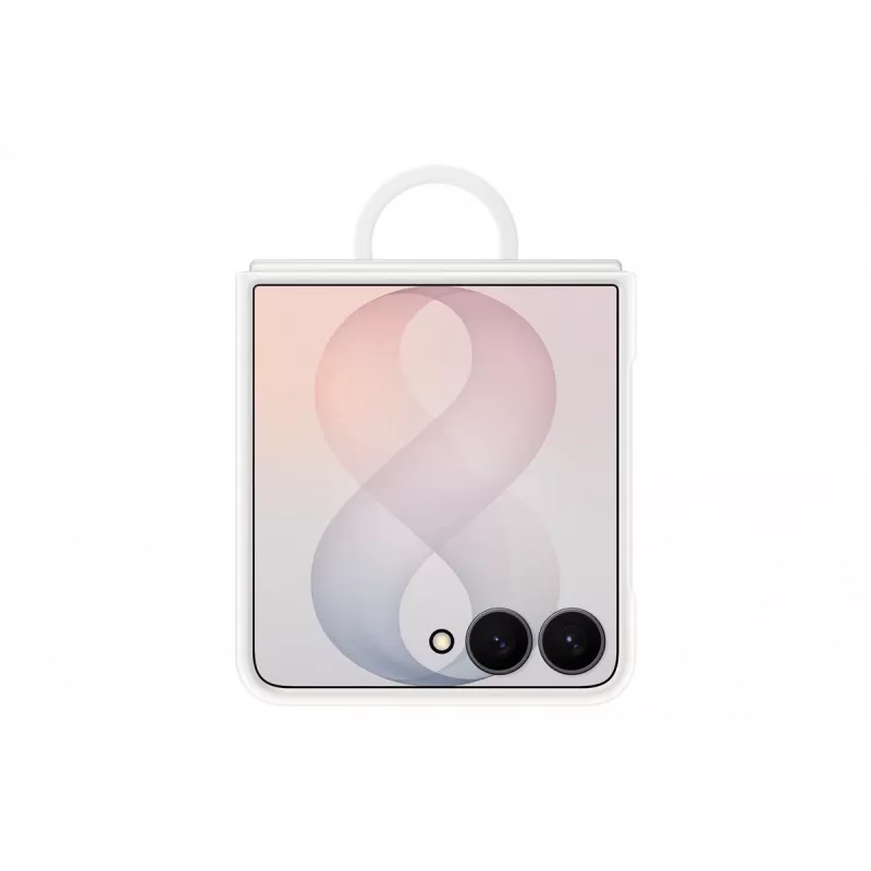 Samsung Silicone Ring Magnet Case für Galaxy Z Flip8, Weiß