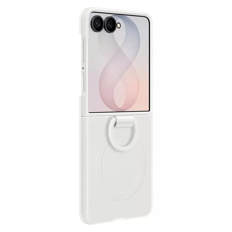 Samsung Silicone Ring Magnet Case für Galaxy Z Flip8, Weiß