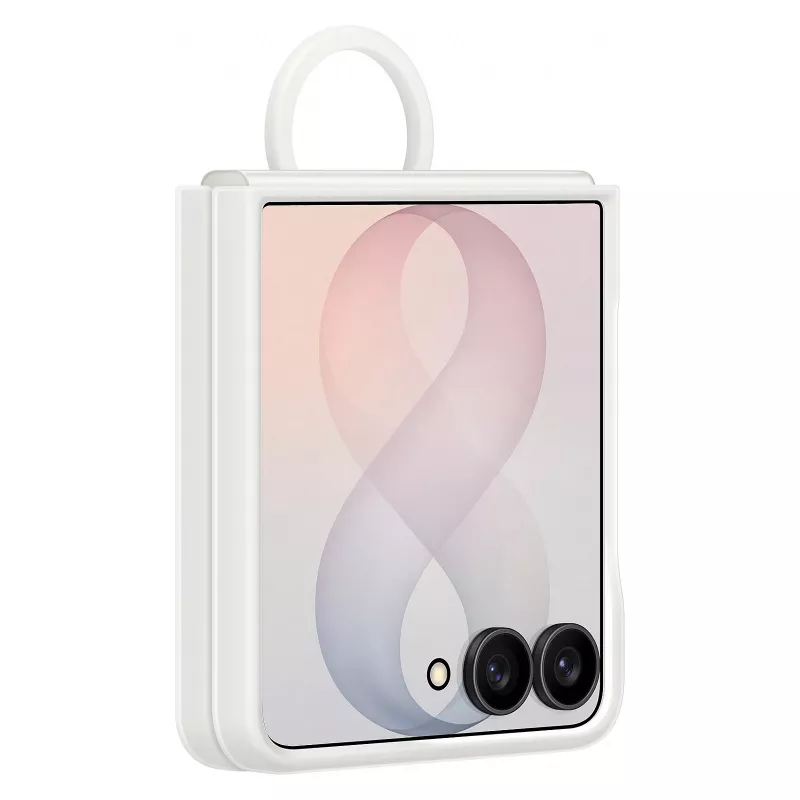 Samsung Silicone Ring Magnet Case für Galaxy Z Flip8, Weiß