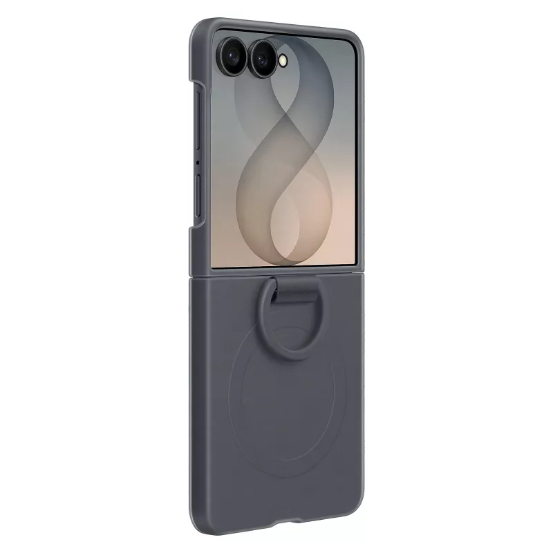 Samsung Silicone Ring Magnetic Case for Galaxy Z Flip8, Schwarz (EF-EF776CBEGWW)
