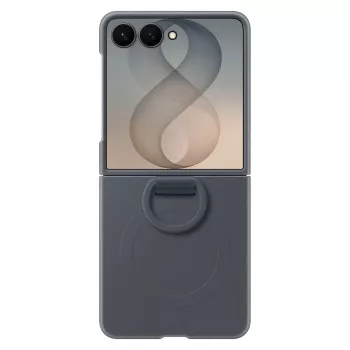 Samsung Silicone Ring Magnetic Case for Galaxy Z Flip8, Schwarz (EF-EF776CBEGWW)