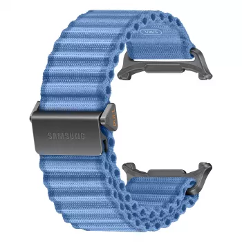 Samsung Trail Band für Galaxy Watch Ultra/2, Blau, 22mm Fluorelastomer, Titan-G-Haken