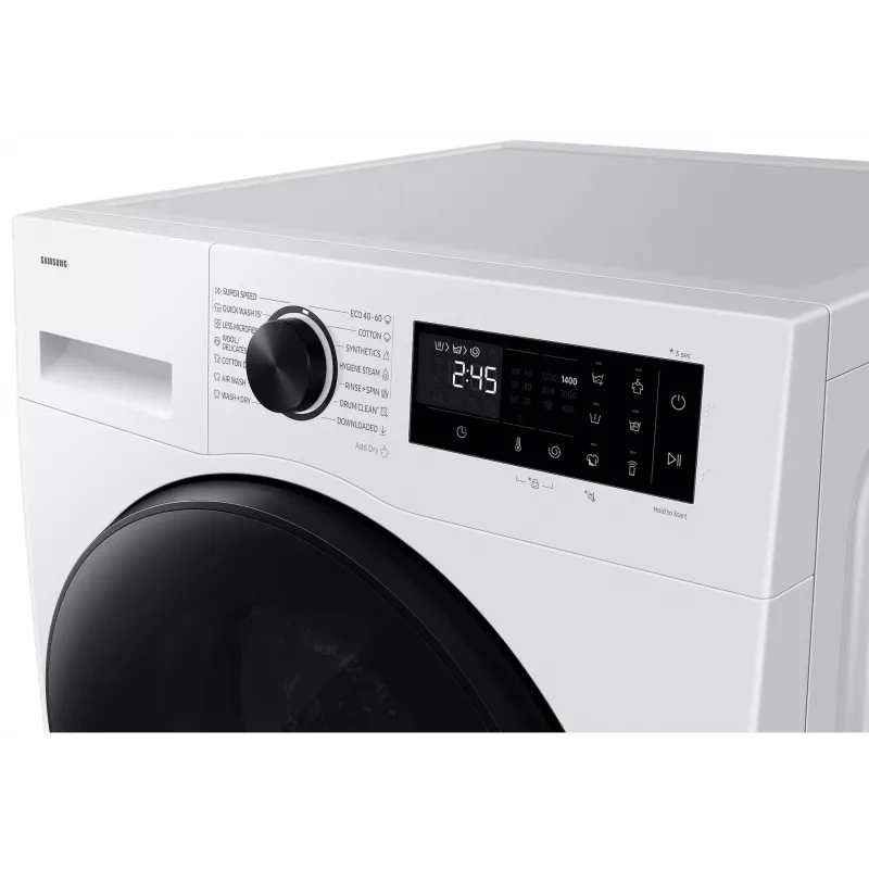 Samsung WD90HG5U34BELE Waschmaschine mit Trockner, 9 kg Waschen / 6 kg Trocknen, 1400 U/min, Weiß
