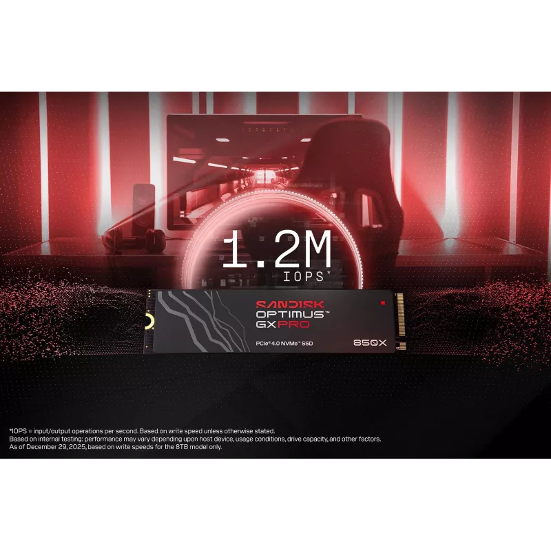 SanDisk 2TB M.2 NVMe PCIe 4.0 Interne SSD - 7300 MB/s Lesen, 6600 MB/s Schreiben