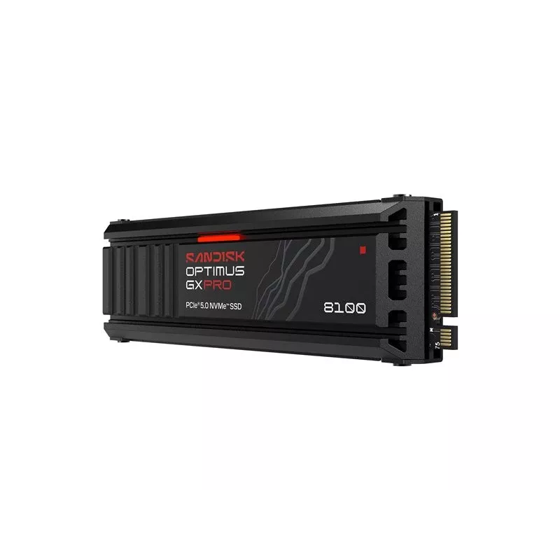 SanDisk Optimus GX PRO 8100 4TB PCIe Gen5 NVMe M.2 2280 Interne SSD mit Kühlkörper und Hardware-Verschlüsselung