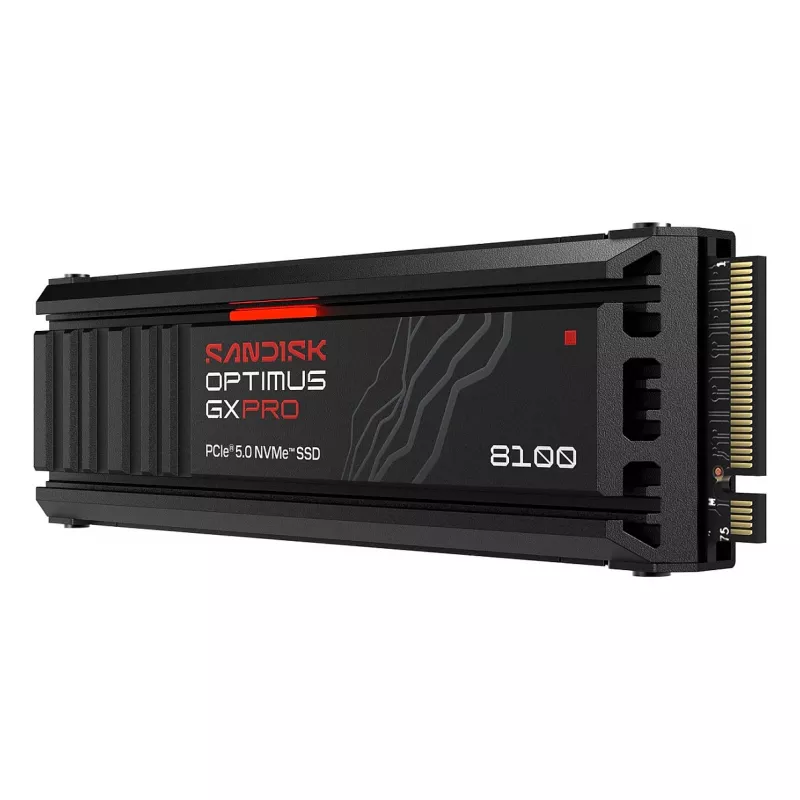 SanDisk Optimus GX PRO 8100 4TB PCIe Gen5 NVMe M.2 2280 Interne SSD mit Kühlkörper und Hardware-Verschlüsselung